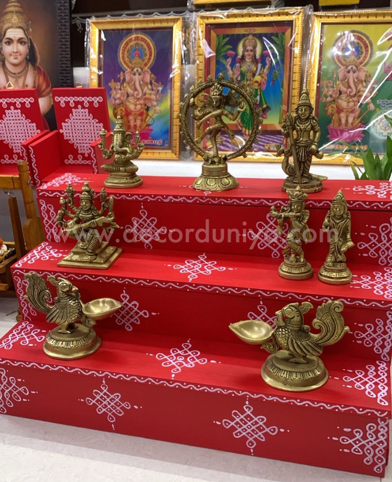 Dismantable 3 step Golu Padi | 18 inches Width - DGP5