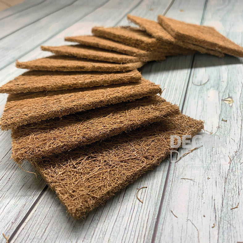 Natural Coconut Coir Dishwashing Scrub Pads (Pack of 10 Pcs) | Eco-Friendly - CS48-C