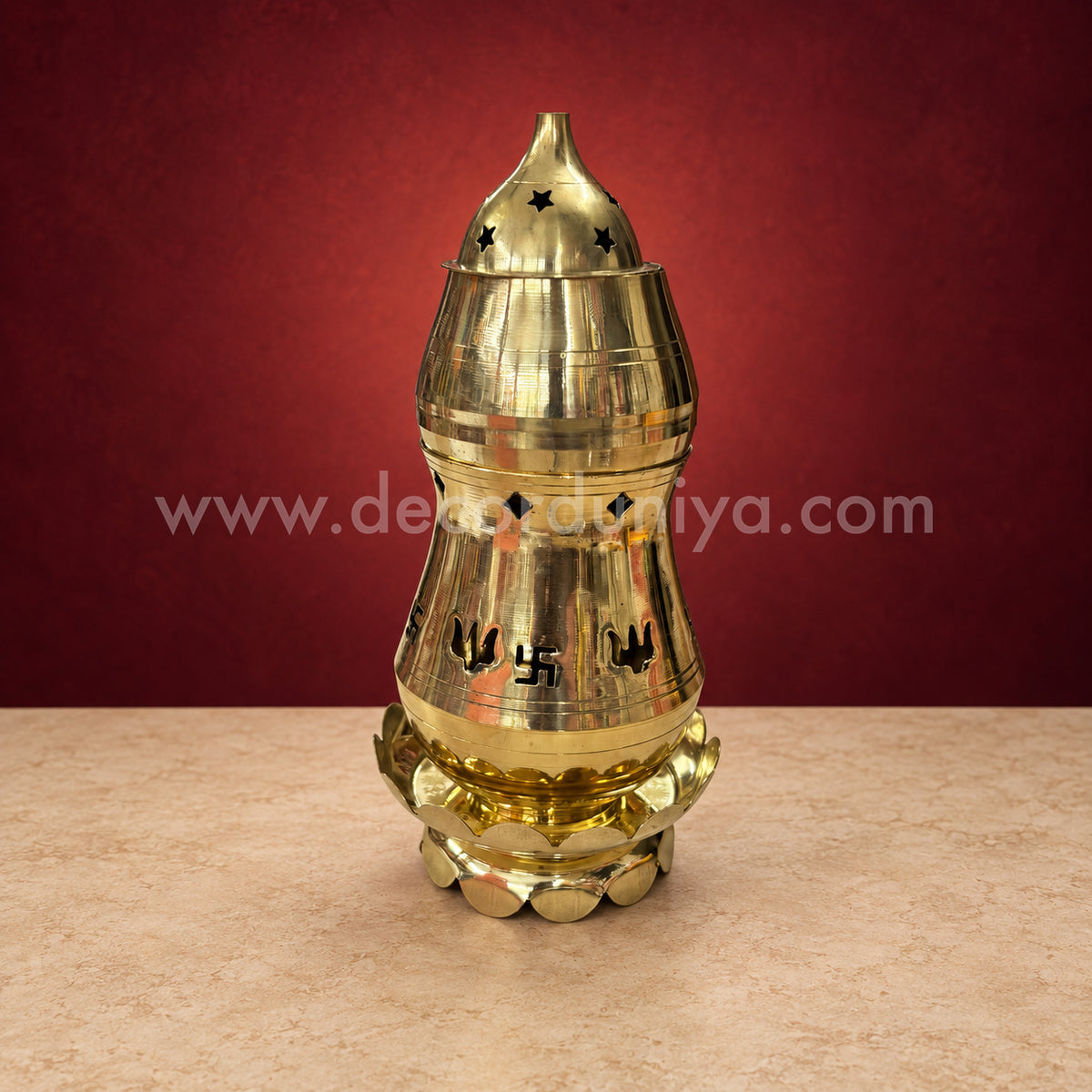 Brass Camphor Diya Diffuser | Height 8 inches- RB105
