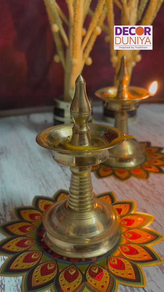 Kerala Traditional and Elegant Kuthu Vilakku Pair - RB101-PR